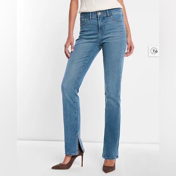 Express Denim - Express Women's Mid Rise Medium Wash Skyscraper Jeans size 2R